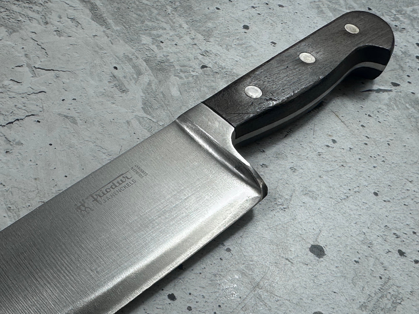 Vintage J. A. Henckels Friodur Chef Knife 210mm High Carbon Steel Made in Germany 2114