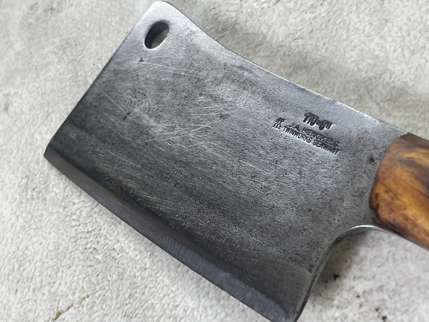 Vintage J. A. Henckles Twinworks Small Cleaver Knife 15cm Carbon Stell Made in German 🇩🇪 1898