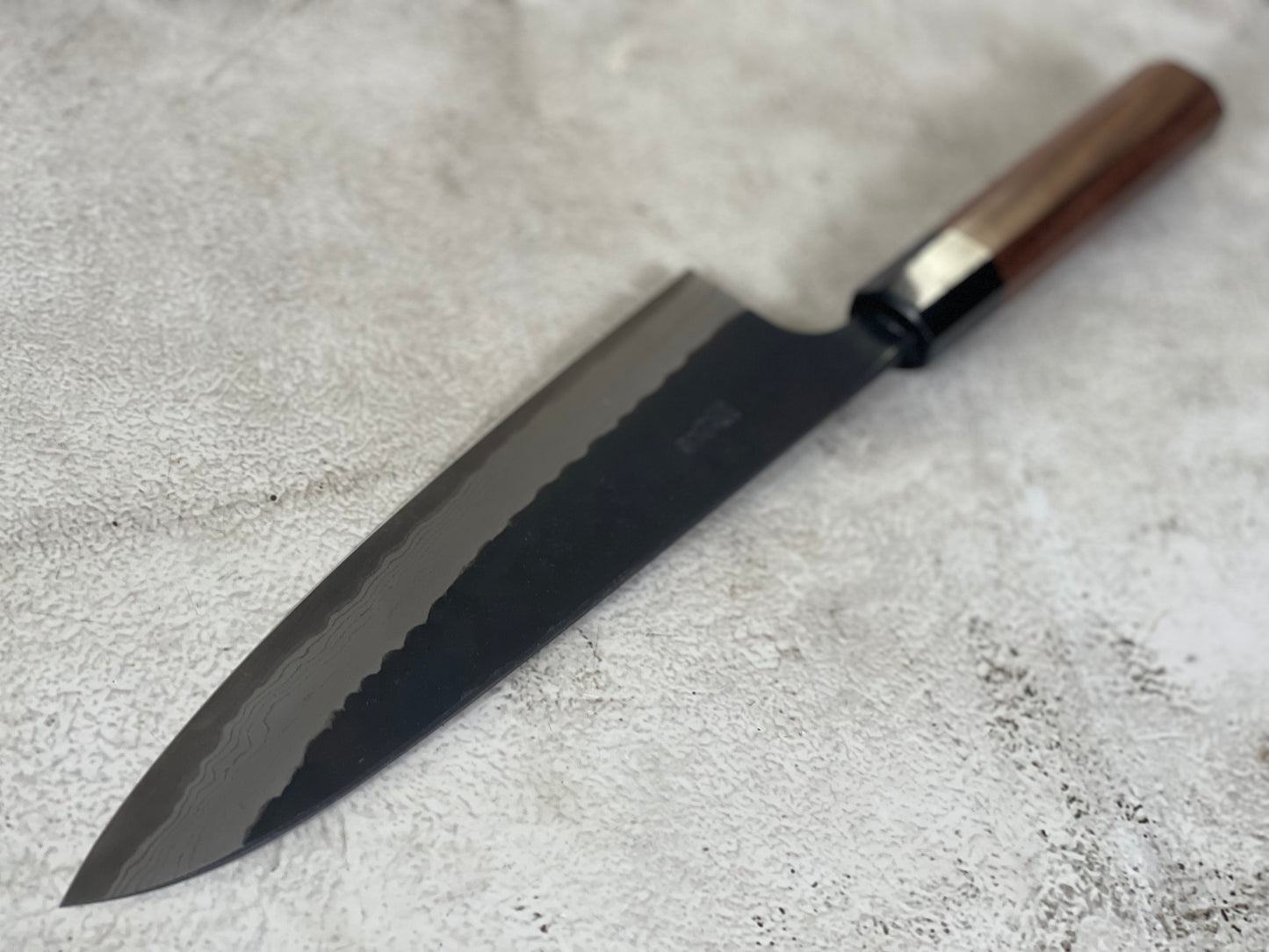 Yamamoto Black Gyuto Knife Aogami Super Steel 180mm Yamamoto  Pakkawood Handle - Made in Japan 🇯🇵