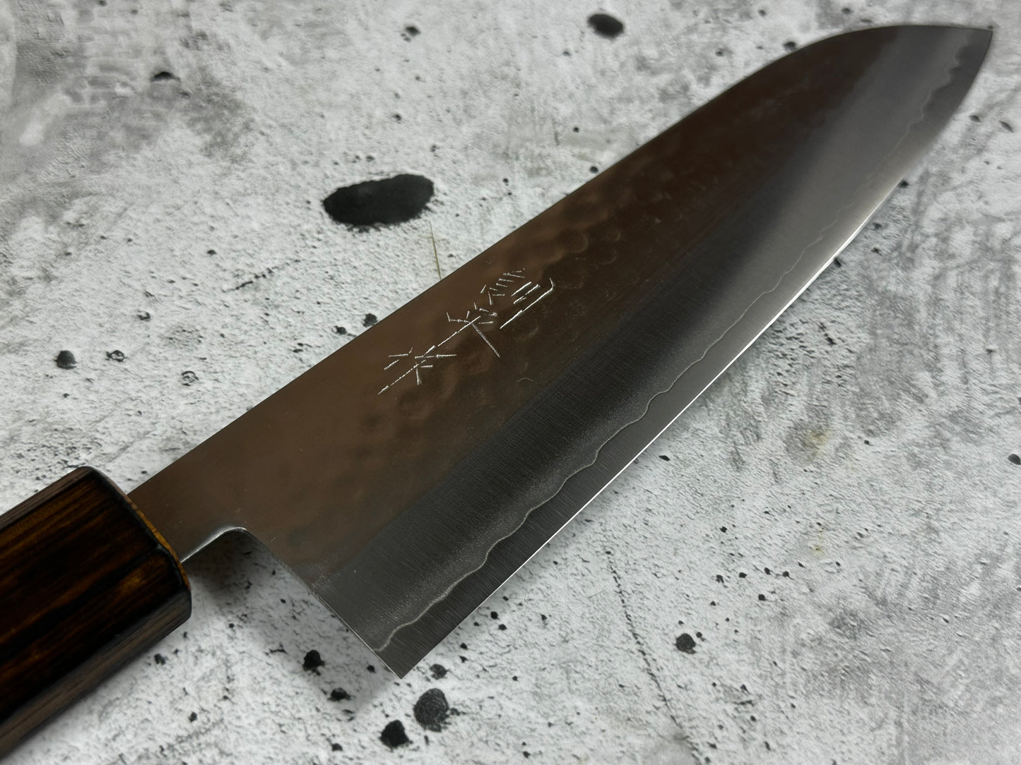 Masutani Kokuryu Tsutime Gyuto 180mm  VG1 Steel Oak Handle