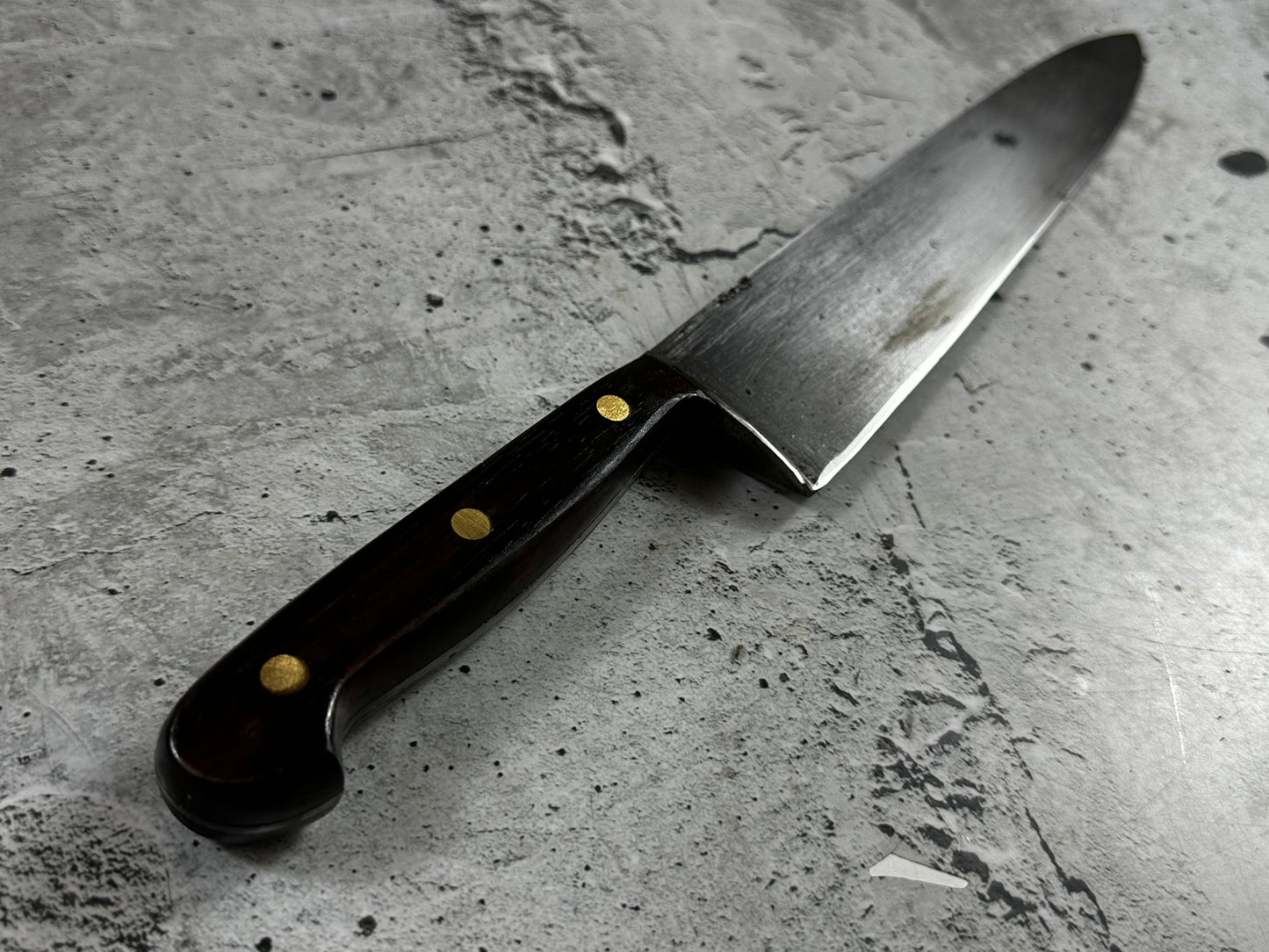 Vintage J. A. Henckles Twinworks Chef Knife 20mm Made in Germany 🇩🇪 Cabon steel 2003