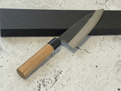 Muneishi Aogami SS Clad Gyuto 180 mm  Kurochi Finish Made in Japan