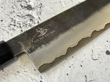 Load image into Gallery viewer, SanMai Stainless &amp; Copper Gyuto Knife 200mm Kurouchi Etched, Vietnamese Ebony Handle