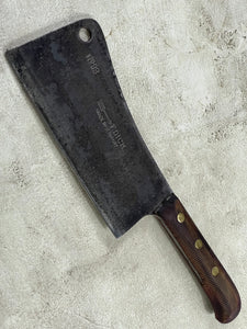 Vintage F. Dick Butcher Cleaver Knife 200mm Carbon Steel Blade Made in Germany 🇩🇪 1921