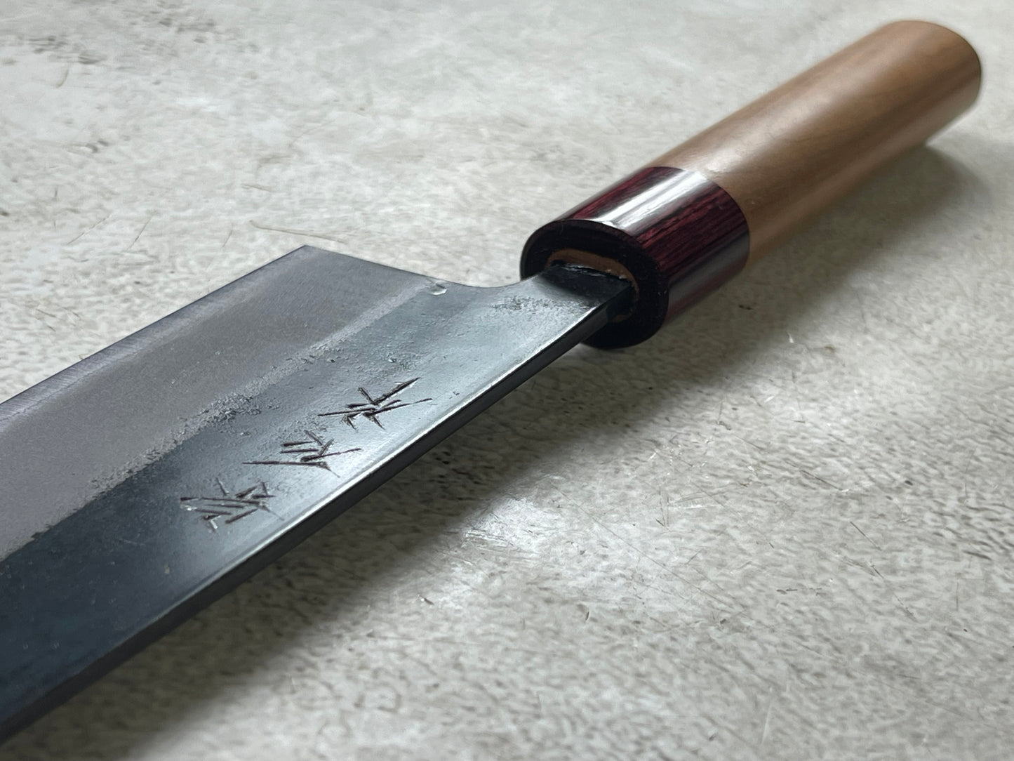 Muneishi Aogami 2 Iron Clad Gyuto 240mm Kurouchi Finish