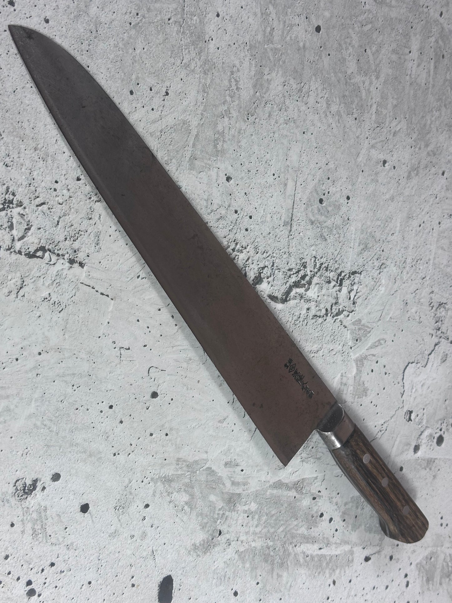 Vintage Gyuto Knife 320mm  Carbon Steel Made in Japan 2037