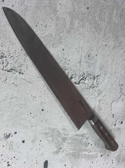 Vintage Gyuto Knife 320mm  Carbon Steel Made in Japan 2037