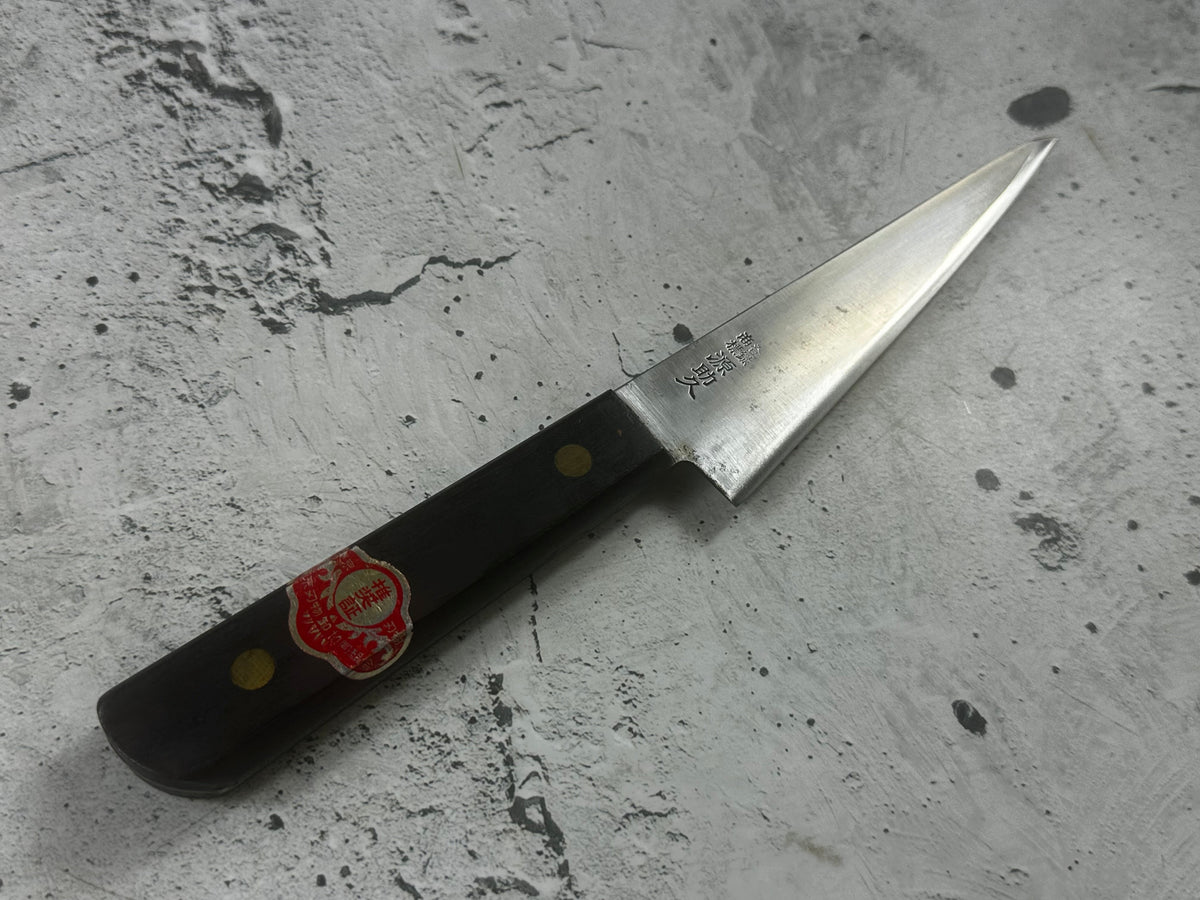 Vintage Minamoto Sukehisa Honesuki Knife 135mm Carbon Steel Wood Handle 2234