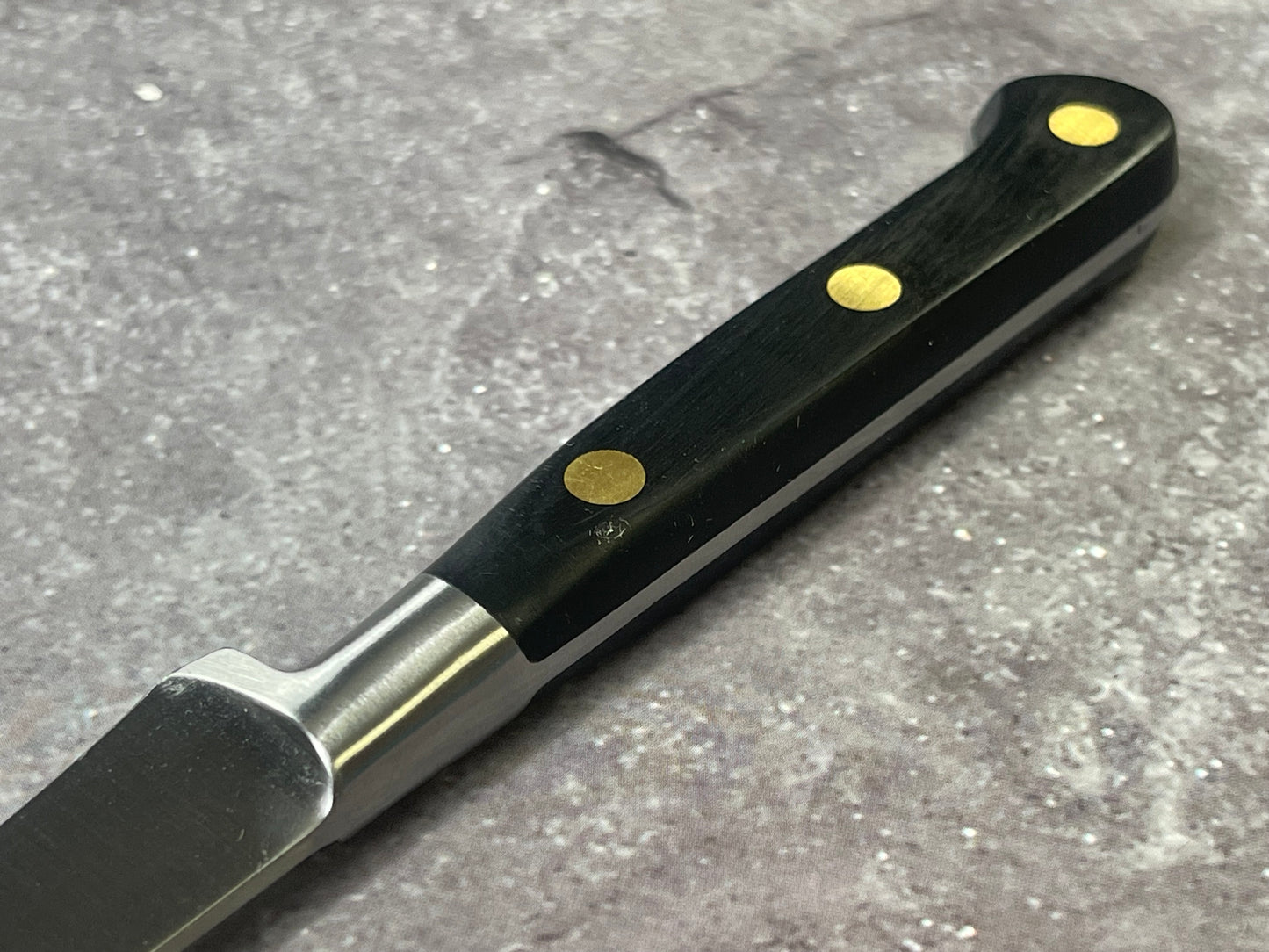 K Sabatier Curved Paring Knife 90mm - CARBON STEEL Made In France