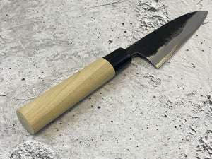 Murata Aogami Kurochi Finish Ko-Bocho Deba Knife 105mm - Made in Japan 🇯🇵