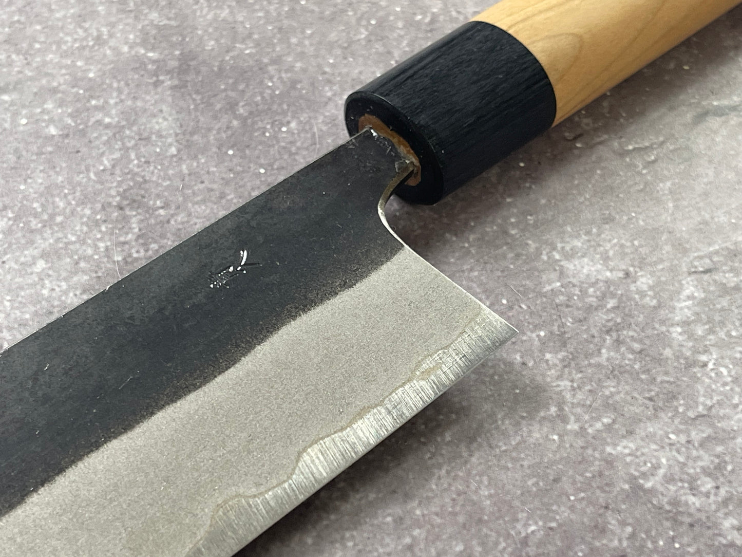 Muneishi Aogami SS Clad Nakiri 165 mm  Kurochi Finish Made in Japan