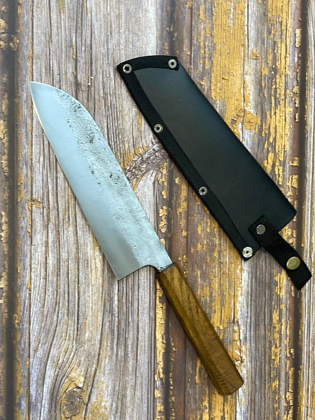 Santoku 180mm Nashiji Jatiwood Timber Handle
