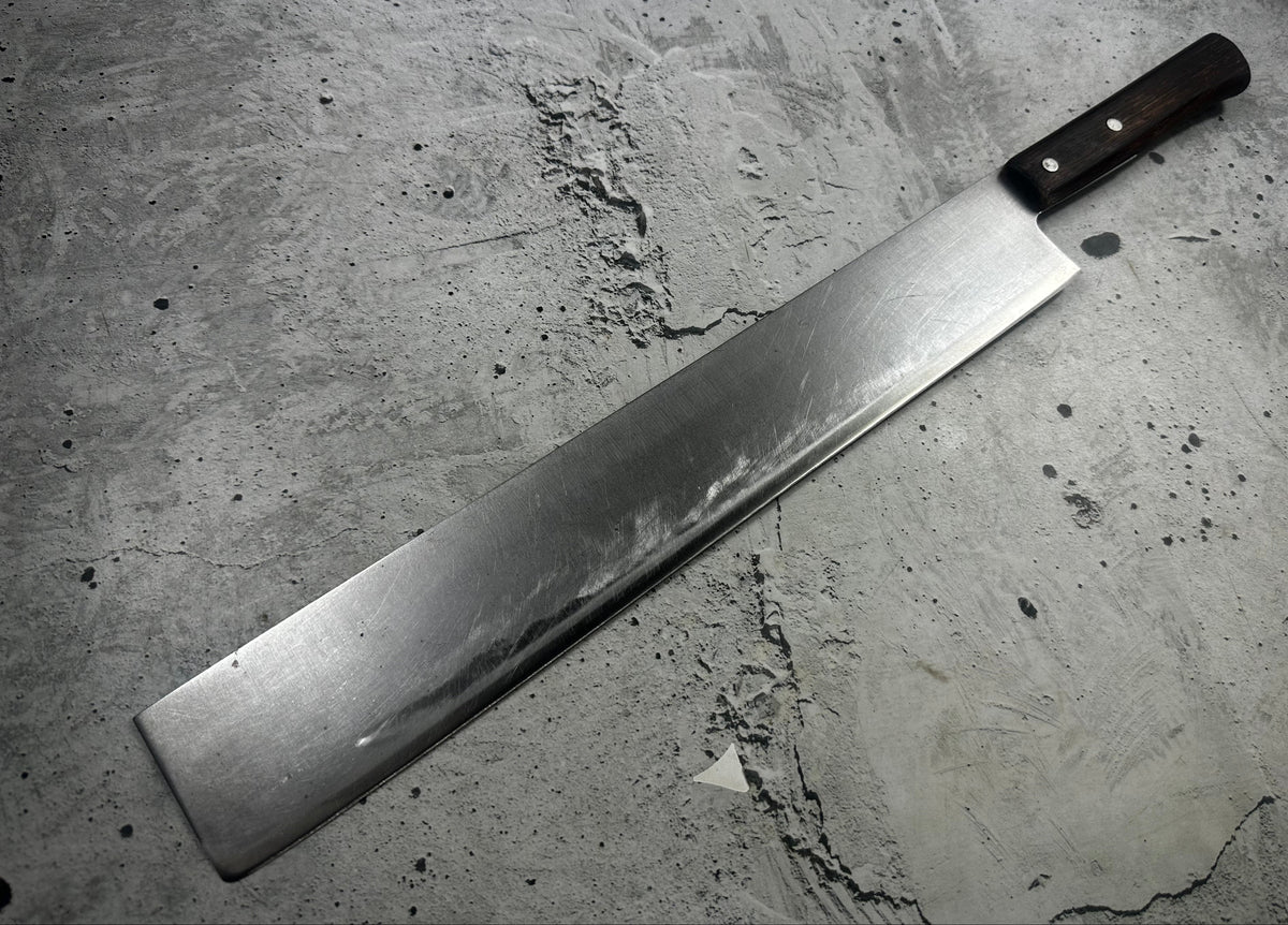 Vintage Unbranded Stainless Steel Nakiri Knife 370mm 2322