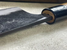 Load image into Gallery viewer, Kyohei Shindo Warikomi Blue #2 Kurouchi 165mm Nakiri with Keyaki Wa Handle and Plastic Ferrule - Made in Japan 🇯🇵