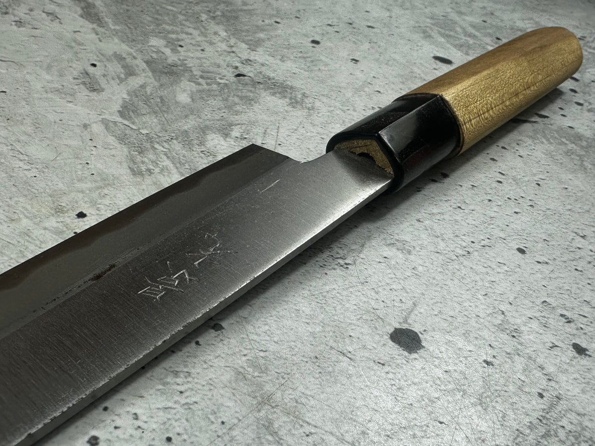 Vintage Kagemitsu Yanagiba Knife 210mm Carbon Steel Magnolia Wood Handle 2245