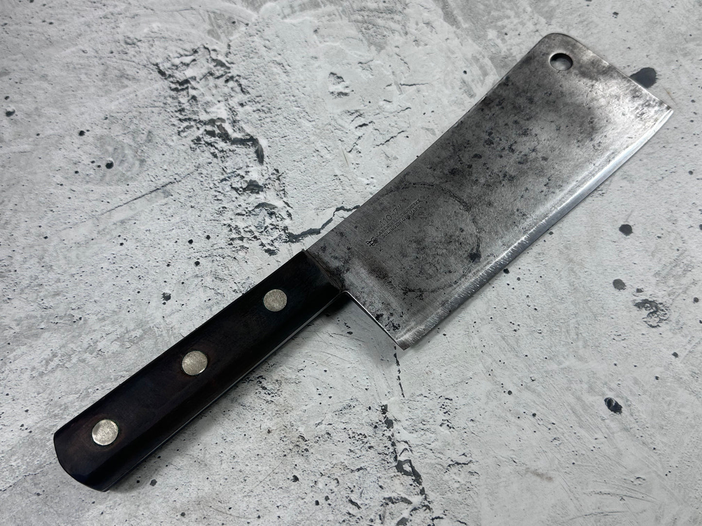 Vintage J.A. Henckels Twinworks Cleaver 180mm Carbon Steel Germany 2000
