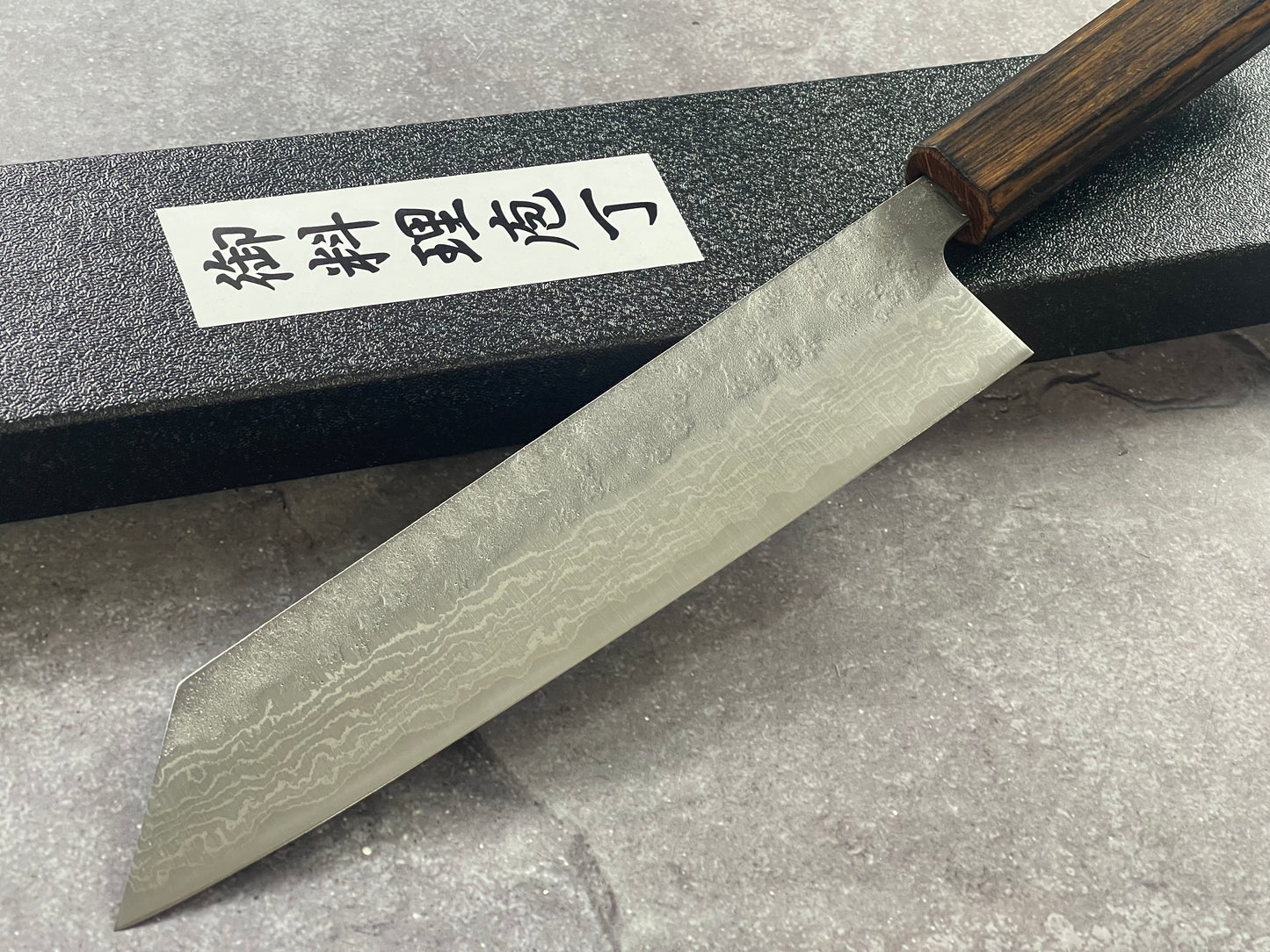 Tsunehisa 440c Damascus Nashiji Kiritsuke 210mm Oak Handle Made in Japan 🇯🇵