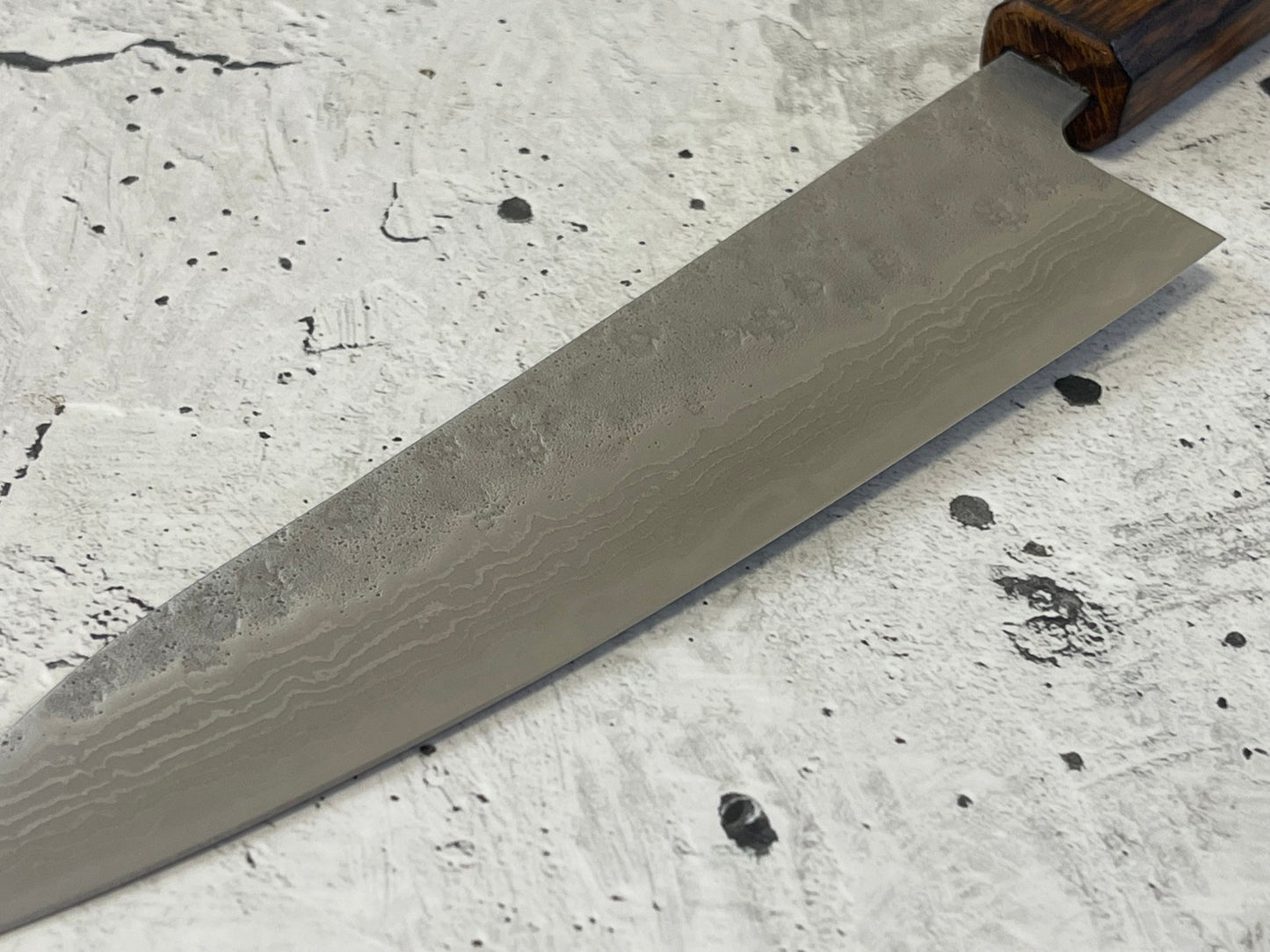 Tsunehisa 440c Damascus Nashiji Gyuto 180mm Oak Handle Made in Japan 🇯🇵