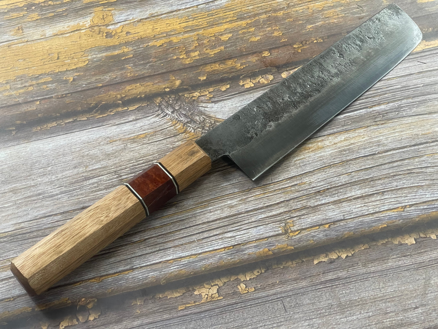 HG Blade Nakiri Knife 180mm Kurouchi Finish 1084 High Carbon Steel (2025)