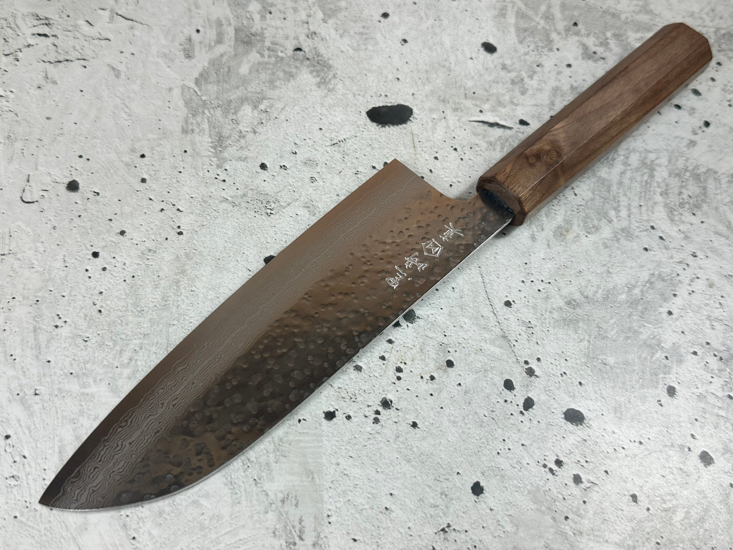 Makoto Kurosaki VG7 Damascus Santoku Knife 165mm