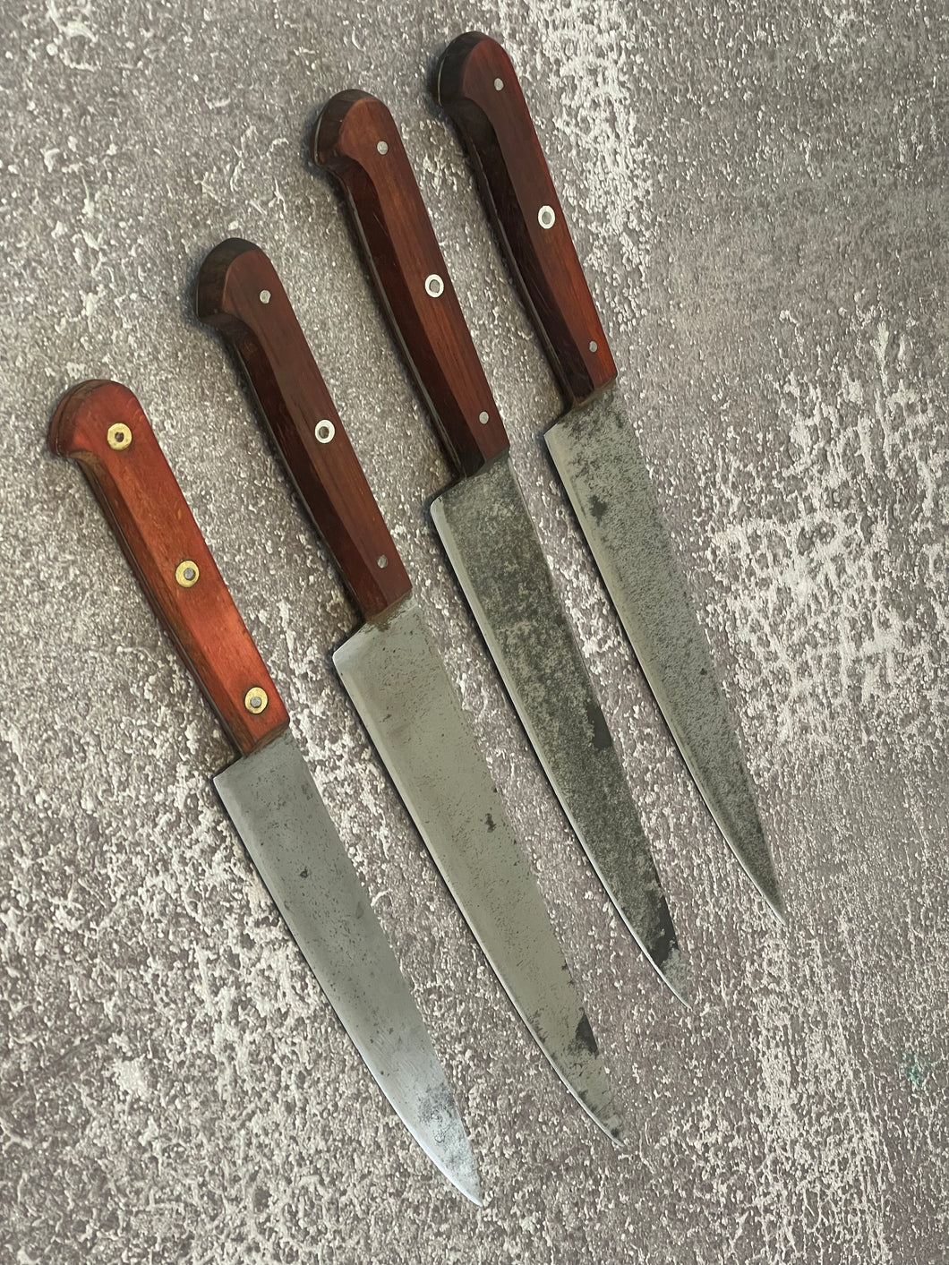 Vintage French Nogent Knives Set of 4x Inox Steel Made in France 🇫🇷 1473