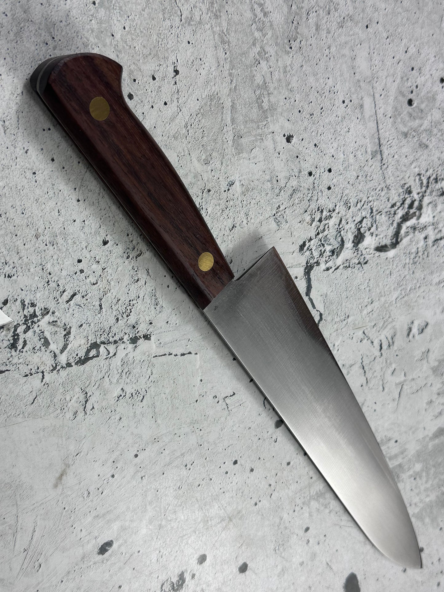 Vintage Gensukehisa Gyuto 240mm Carbon Steel Wood Handle 2240