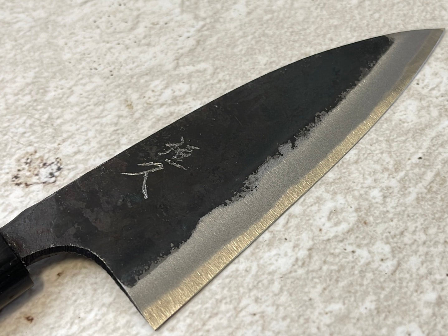 Tsunehisa Shirogami Kurochi Finish Ko-Bocho Knife 120mm - Made in Japan 🇯🇵