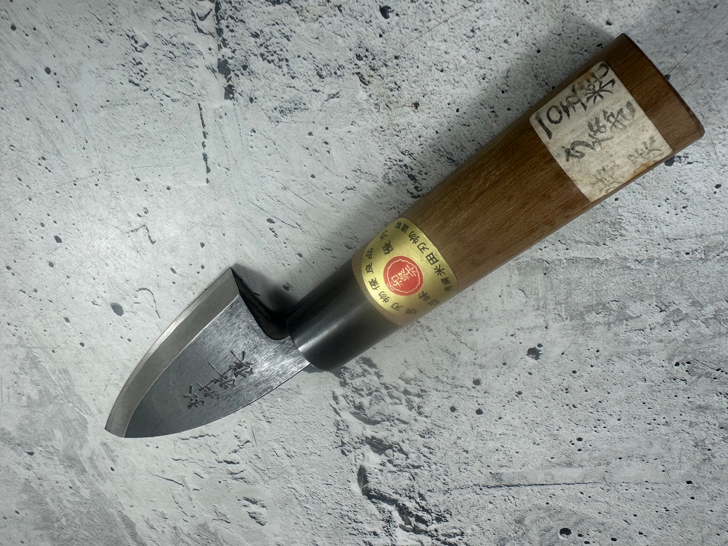 Vintage Matsumura Kurouchi Deba Knife 110mm Carbon Steel Wood Handle 2232