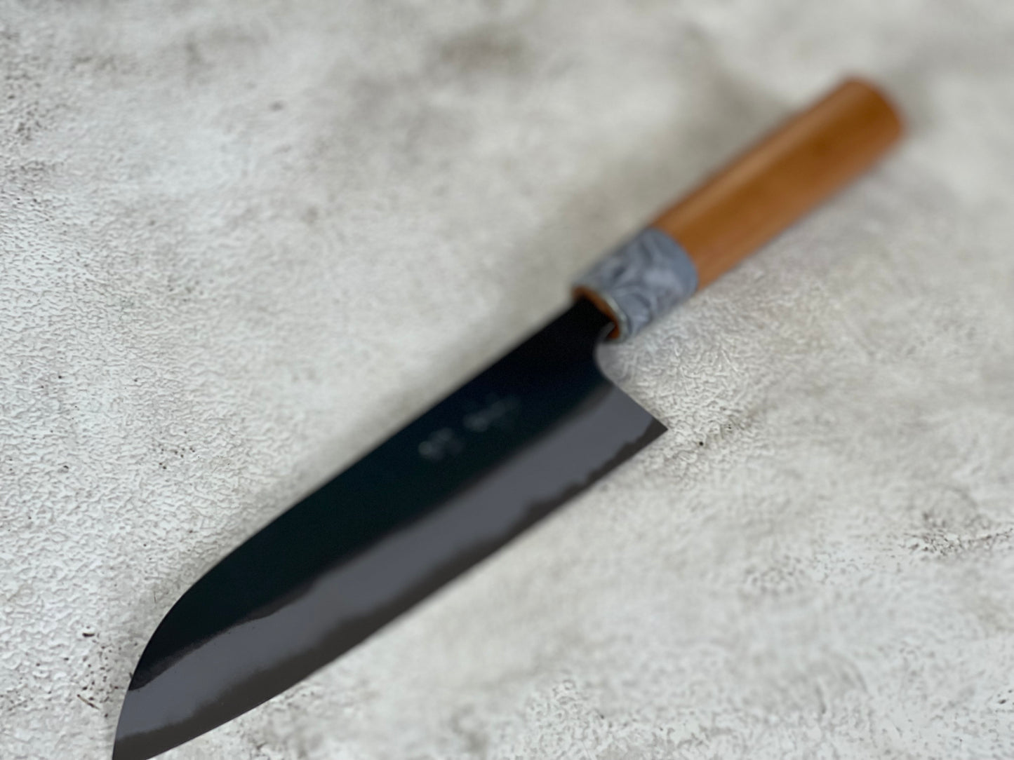MASAKAGE MIZU Santoku 170mm oval Cherry Wood Handle