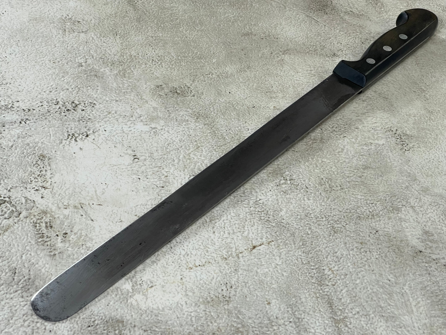 Vintage Gustav Emil Ern Flexible Brisket Knife 310mm High Carbon Steel Made in Germany 🇩🇪 1888