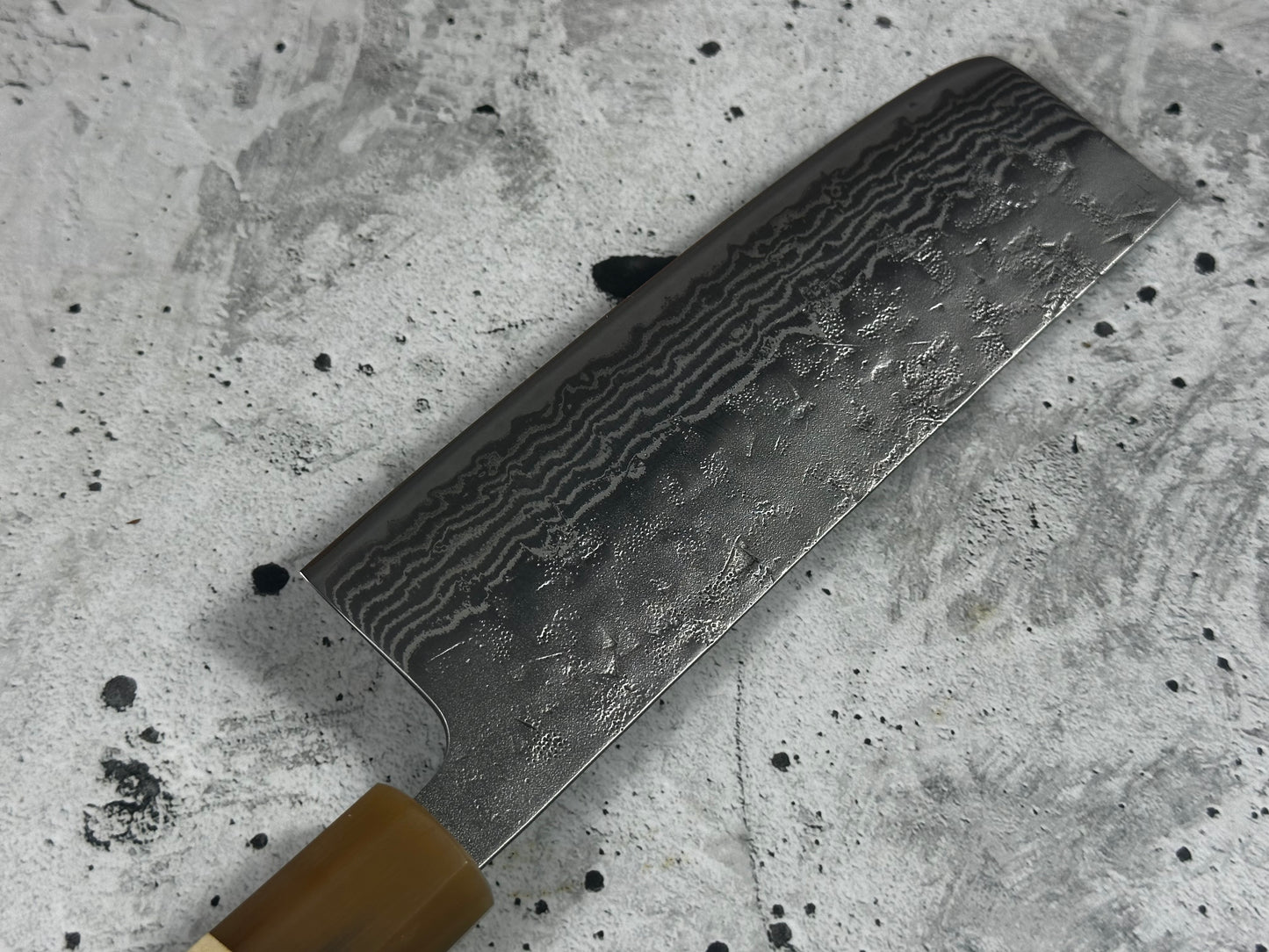 Tsunehisa SW Washiji Nakiri Knife 170mm - Made in Japan 🇯🇵 Buffalo Horn Magnolia Handle