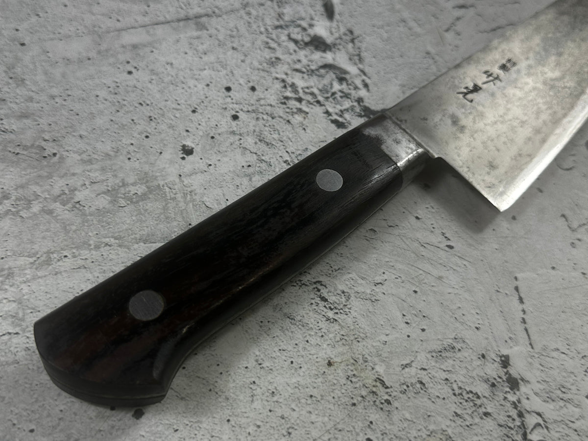 Vintage Masaaki Masateru Gyuto Knife 240mm Carbon Steel Western Wood Handle 2250