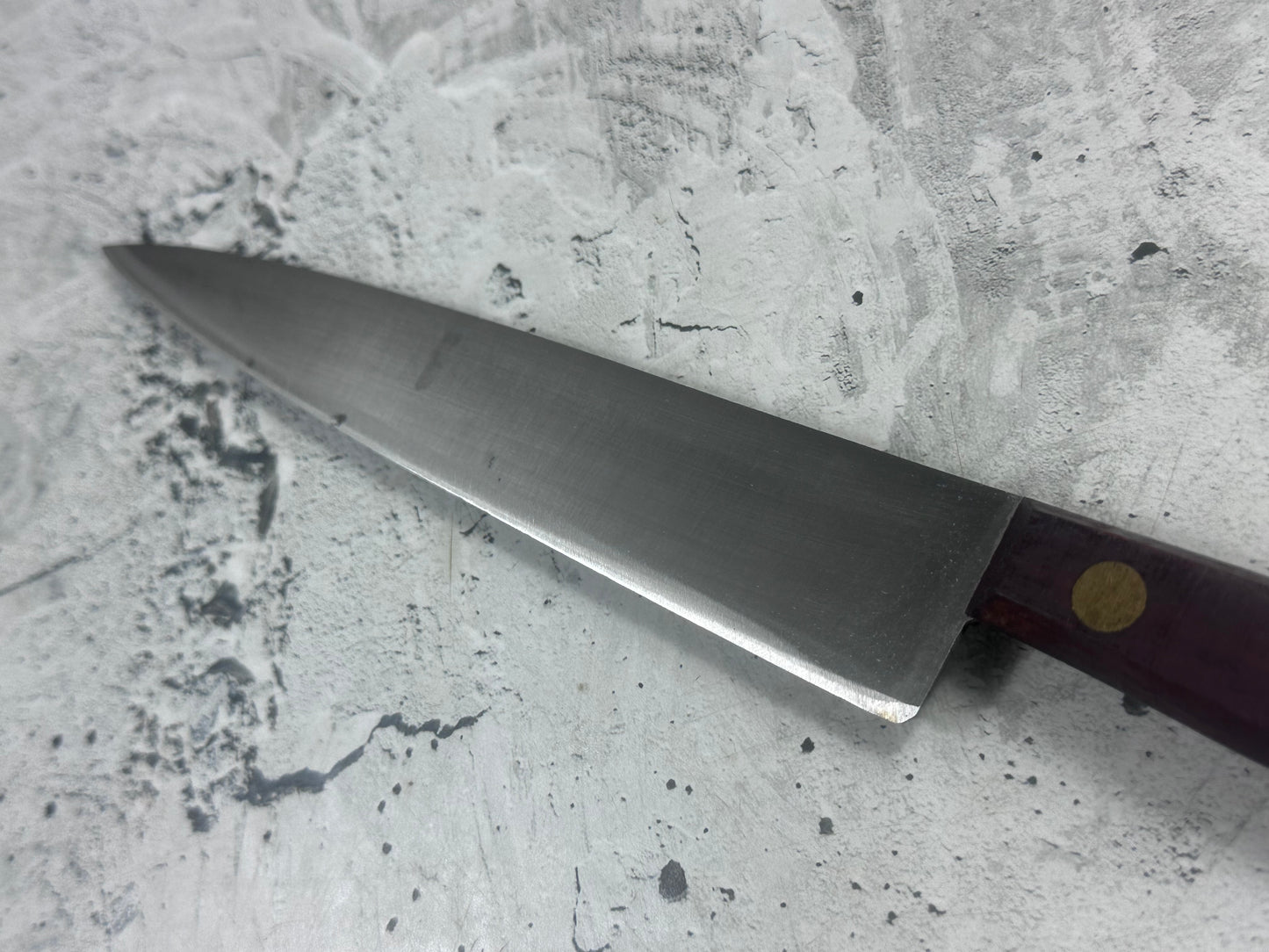 Vintage French Slicing Knife 200mm Inox Steel Wood Handle 2193