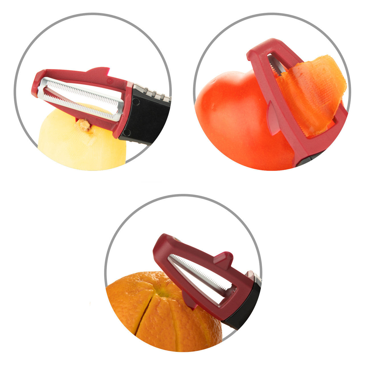 BÖRNER GERMANY Multi Peeler 3 Piece Set Red