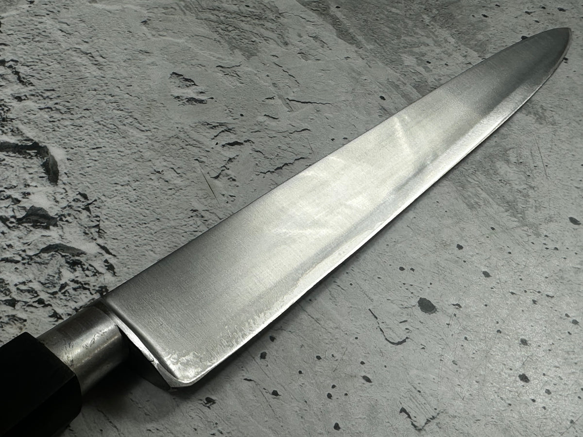Vintage French Sabatier Nogent Style Slicing  Knife 240mm High Carbon Steel Wood Handle  2272
