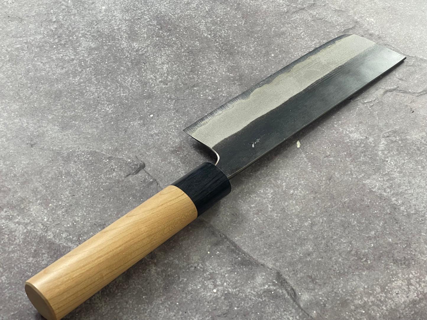 Muneishi Aogami SS Clad Nakiri 165 mm  Kurochi Finish Made in Japan