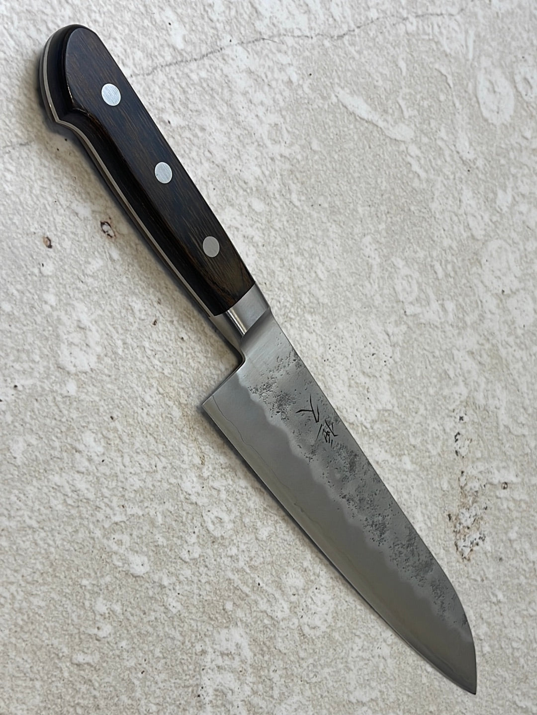 Tsunehisa G3 Nashiji Brown Santoku 180mm - Made in Japan 🇯🇵 With Bolster