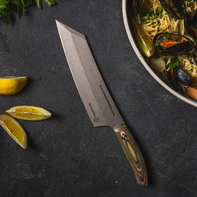 New No Box Messermeiter Carbon Bunka Chef's Knife - 8