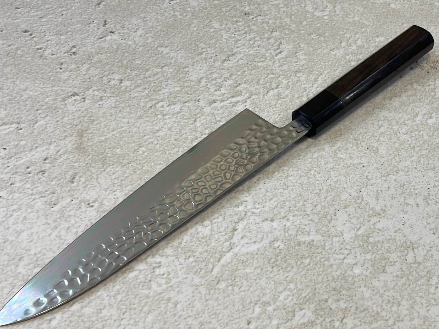 Yoshimune Gyuto 210mm VG10 Damascus Steel Double-Bevel Rose Wood Octagonal Handle