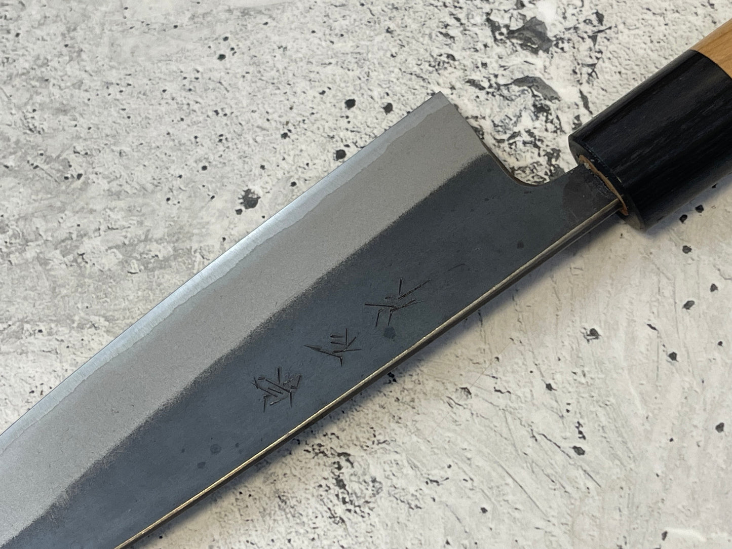 Muneishi Aogami SS Clad Gyuto 150 mm  Kurochi Finish Made in Japan