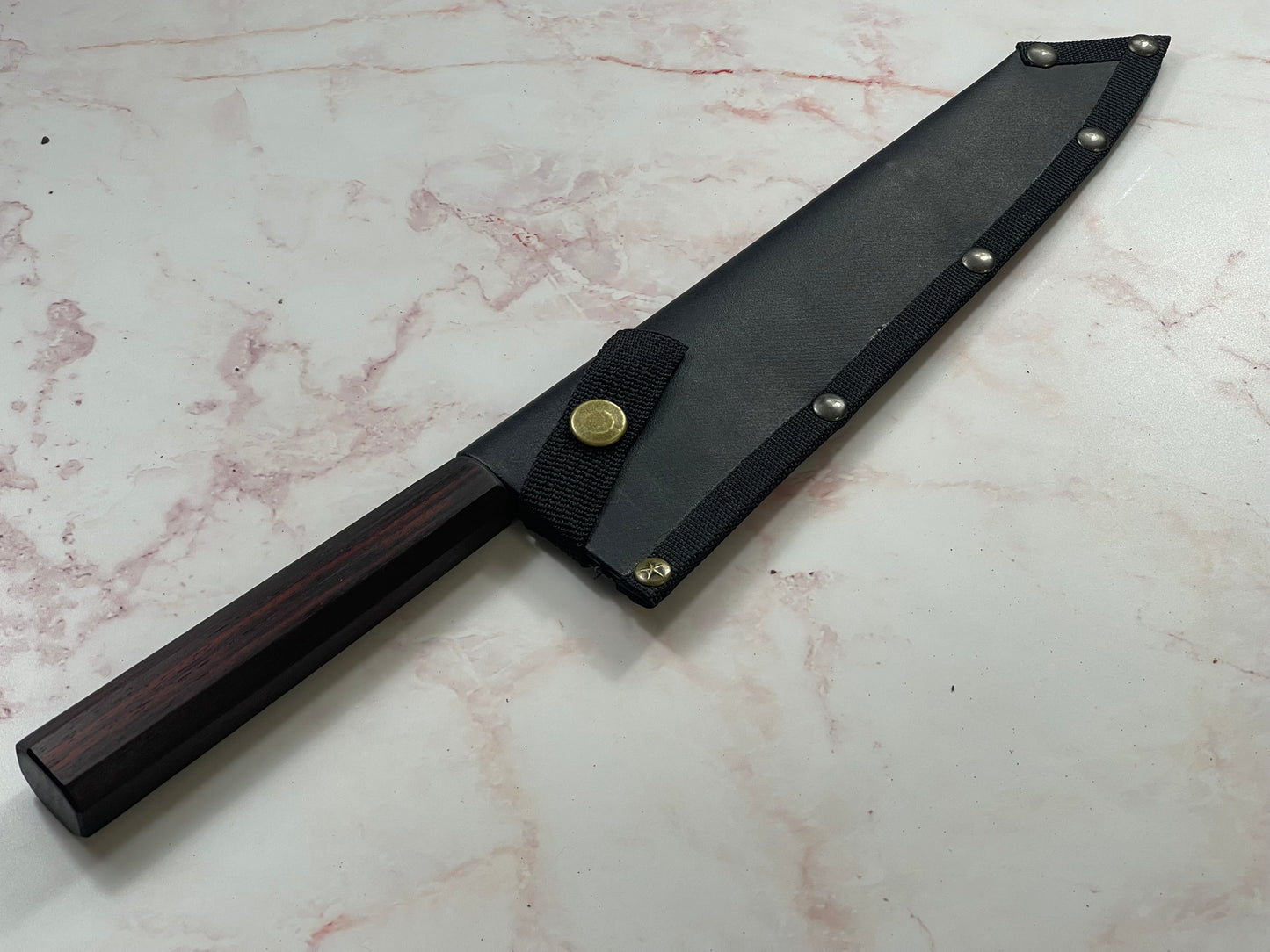 Kitchen Knives ID K-Tip Gyuto 230mm Kurouchi - Full Jatiwood Handle