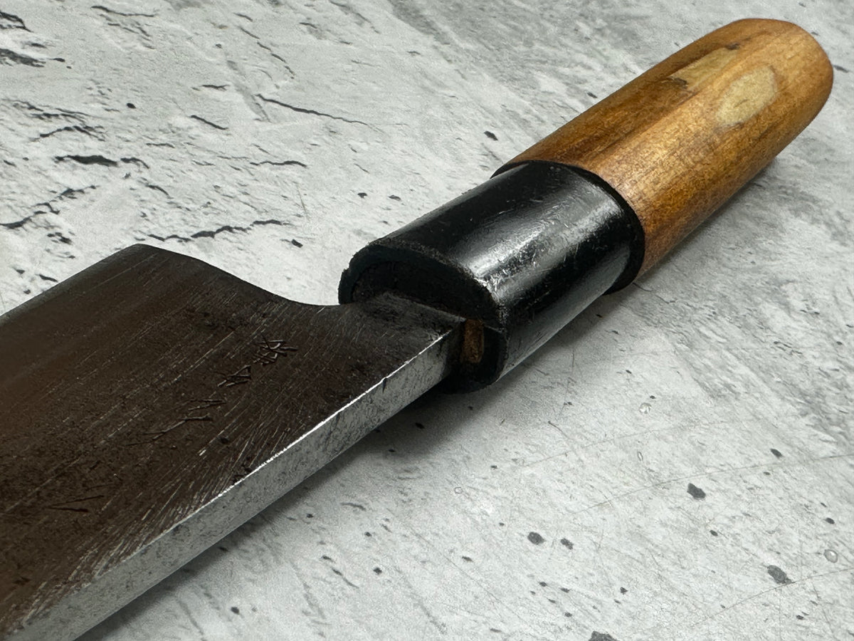 Vintage Sakai Tokusei Deba Knife 120mm Carbon Steel Magnolia Wood Handle  2256