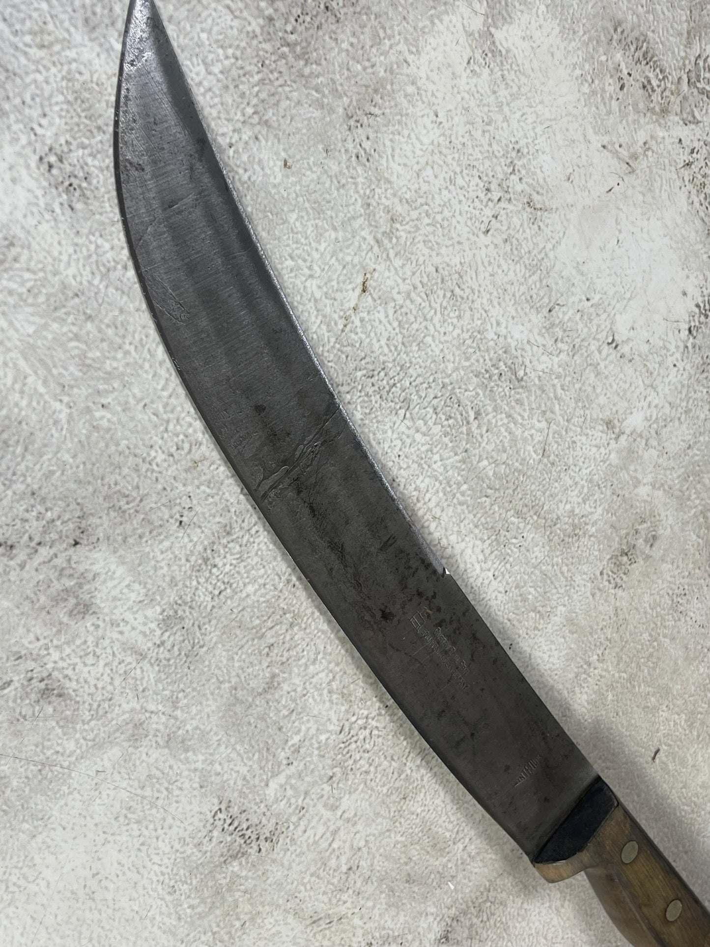 Vintage Gustav Emil Ern Butcher Machete Knife 315mm Made in Germany 🇩🇪 Cabon steel 1981