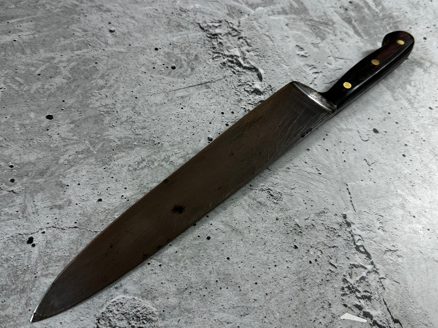 Vintage J. A. Henckles Twinworks Chef Knife 20mm Made in Germany 🇩🇪 Cabon steel 2003