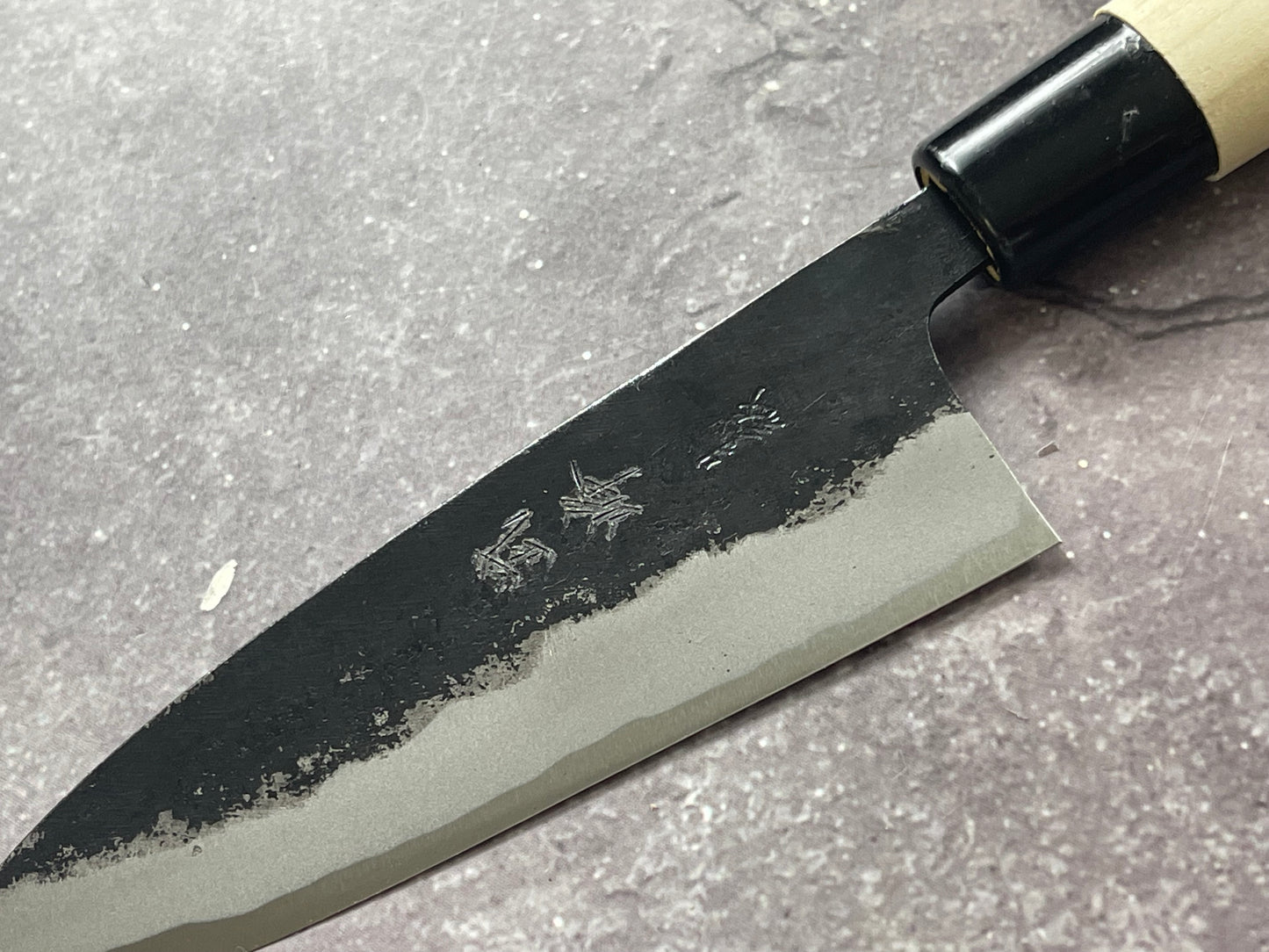 Murata Aogami Kurochi Finish Ko-Bocho Deba Knife 120mm - Made in Japan 🇯🇵