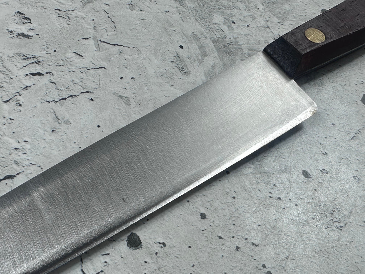 Vintage French Slicing Knife 200mm Inox Steel Wood Handle 2193