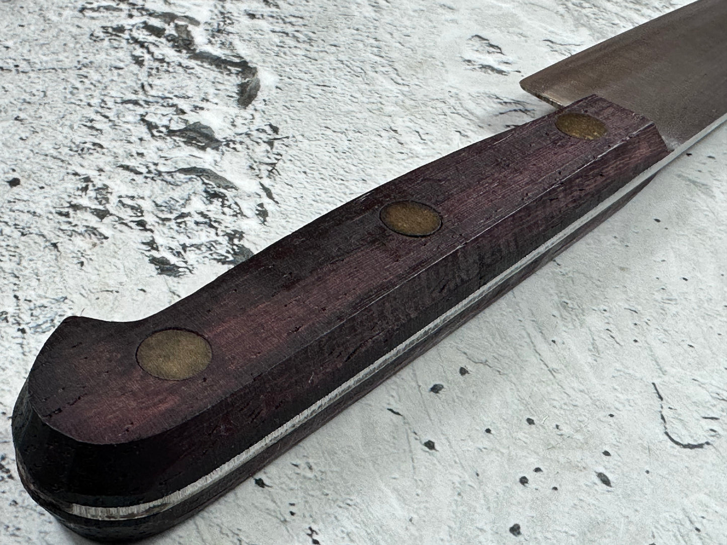 Vintage French Lacouture Slicing Knife 200mm Inox Steel Wood Handle 2190
