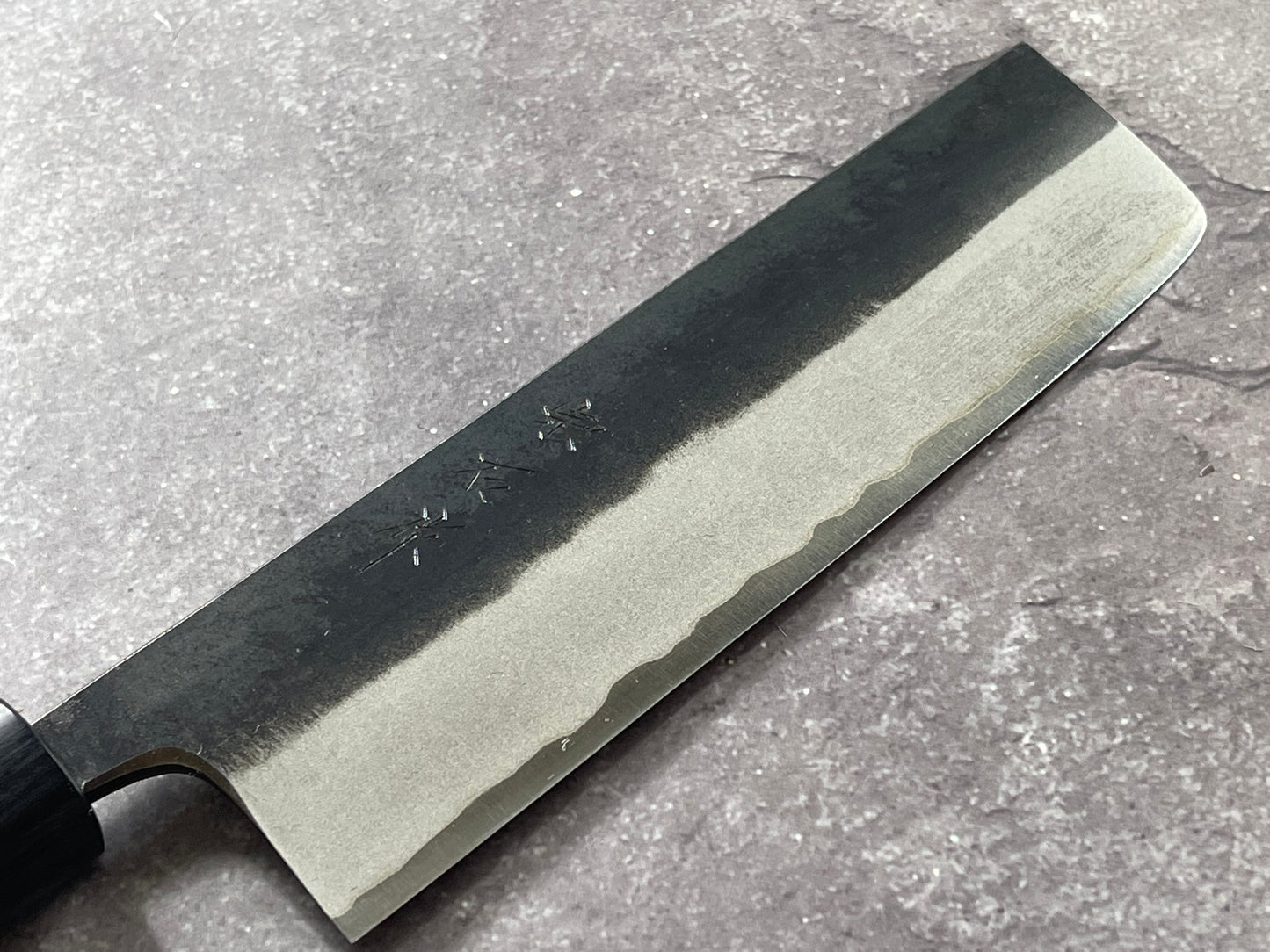Muneishi Aogami SS Clad Nakiri 165 mm  Kurochi Finish Made in Japan