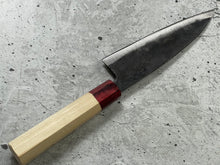 Load image into Gallery viewer, Japanese Gyuto 16.5cm Knife Carbon Steel Magnolia and Red Pakka Octagon Handle Made In Japan 🇯🇵 1543