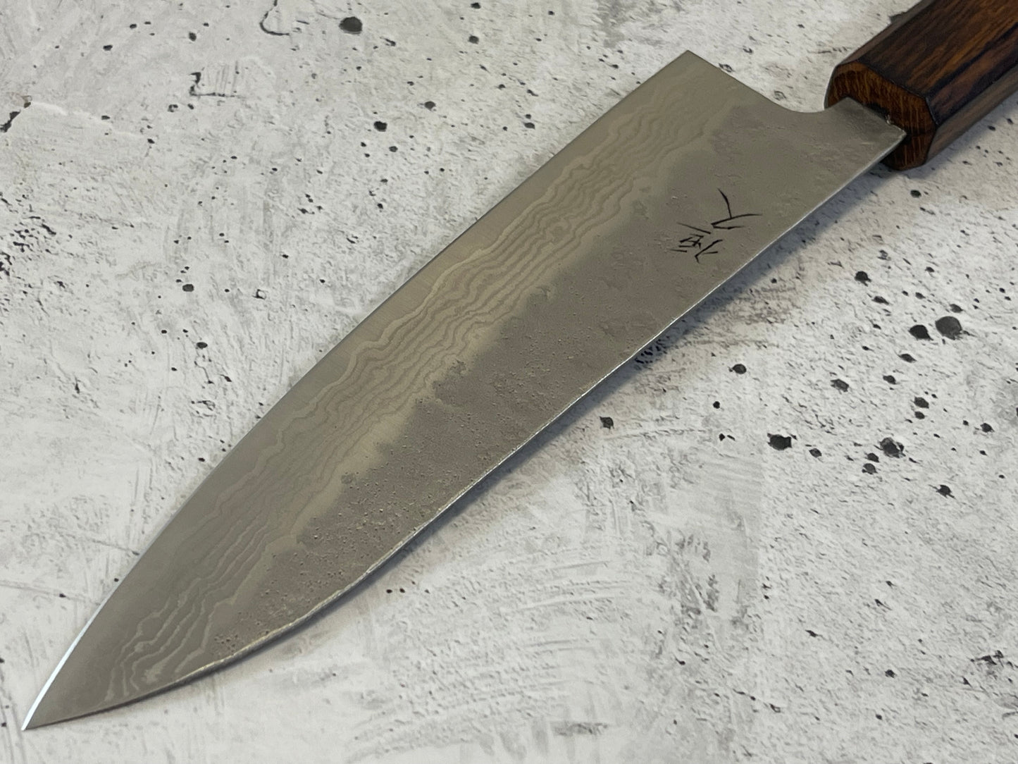 Tsunehisa 440c Damascus Nashiji Gyuto 180mm Oak Handle Made in Japan 🇯🇵